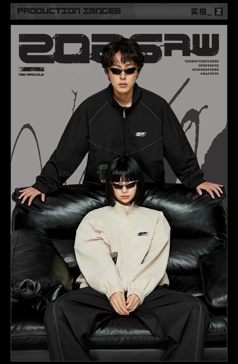 ZZZ STUDIO 2026AW 스탠드칼라 재킷, 베이지·블랙 · 상품 이미지·시리즈 상세