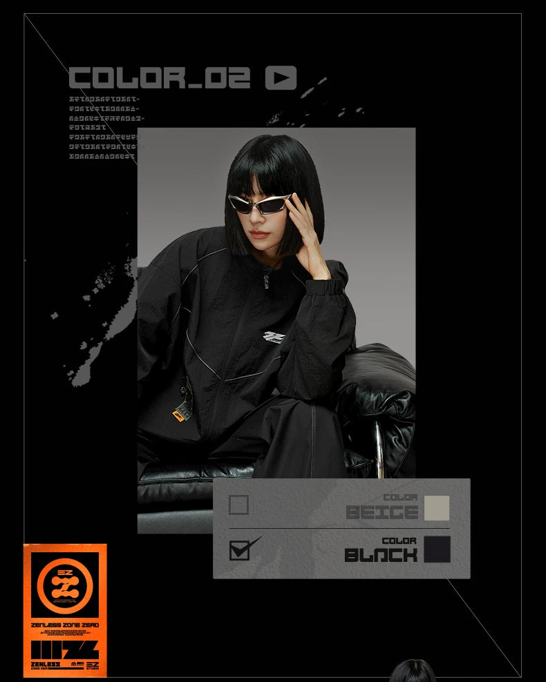 ZZZ STUDIO 2026AW 스탠드칼라 재킷, 베이지·블랙 · 상품 이미지·시리즈 상세