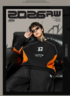 ZZZ STUDIO 2026AW 배색 풀오버, 오렌지·블랙 · 상품 이미지·시리즈 상세