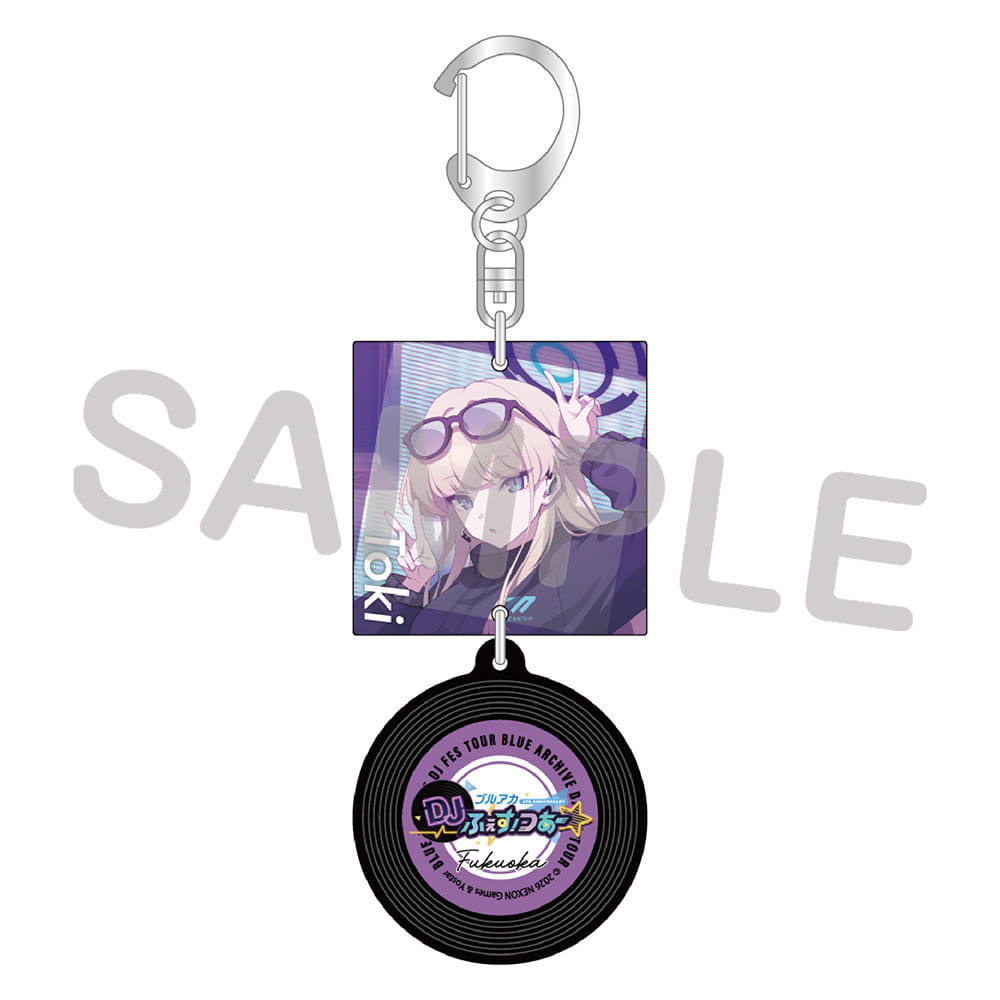 Blue Archive — Toki Record-Shaped Acrylic Keychain — DJ fes. Tour