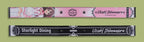 Front and back of the same strap; the black back reads Starlight Dining, 2026 and Uzuki Shimamura