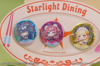 Close-up of the three badges showing the holographic star pattern
