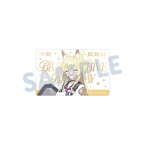 Blue Archive Kurumi Birthday portrait PVC card and folded mount — view 1