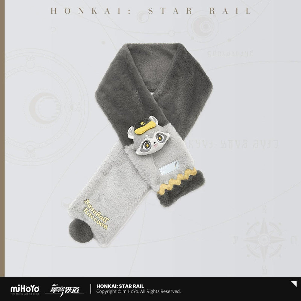 Honkai: Star Rail — Baseball Bat Raccoon (Trailblazer) Plush Muffler — Azure Voyage Fluffy Ship Series