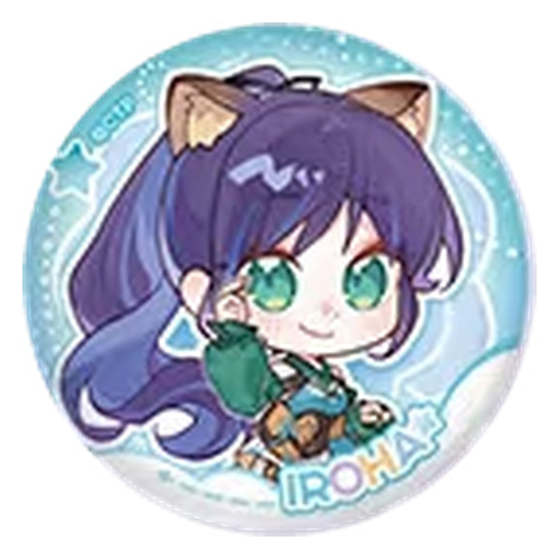 SD Iroha Sakayori with fox ears on a light blue badge