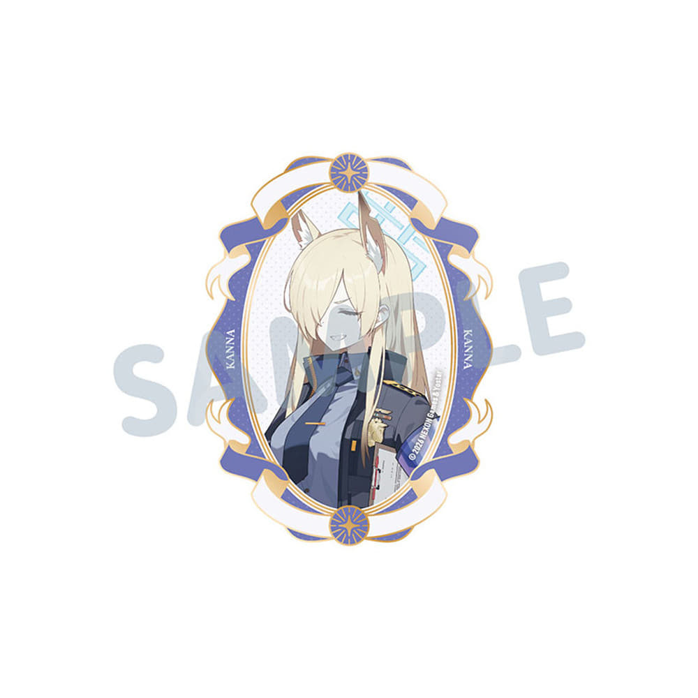 Blue Archive Kanna Character portrait within an ornate oval foil frame — view 1