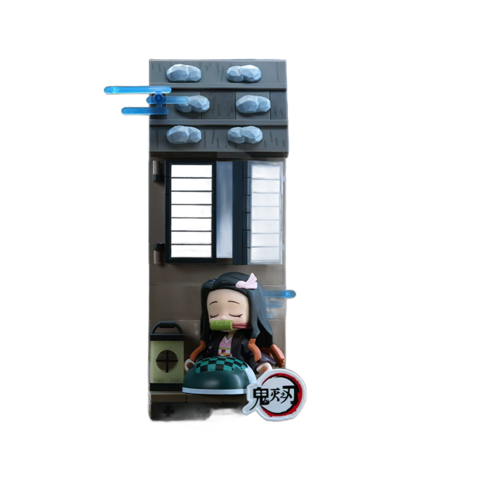 Nezuko Kamado A Moment of Rest block figure seated in front of a building.