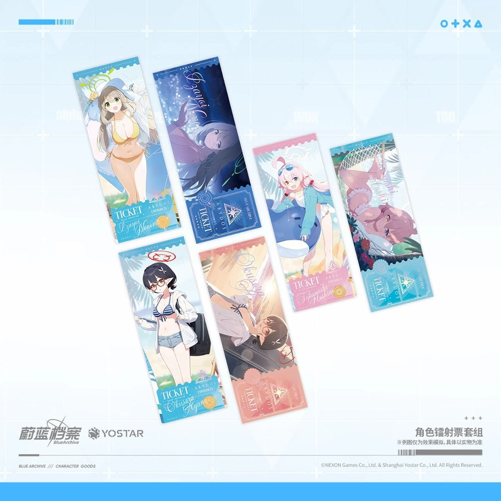 블루 아카이브 공식 정품 레이저 티켓 수영복 호시노 노노미 아야네 아비도스 중국 요스타