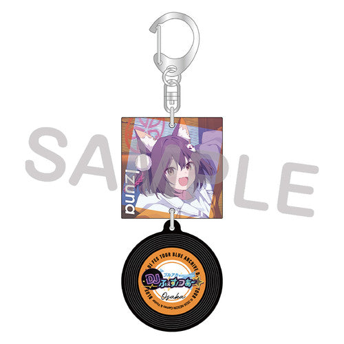 Blue Archive — Izuna Record-Shaped Acrylic Keychain — DJ fes. Tour