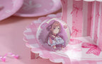 Rinami Himesaki design: long light-brown hair and a purple beret