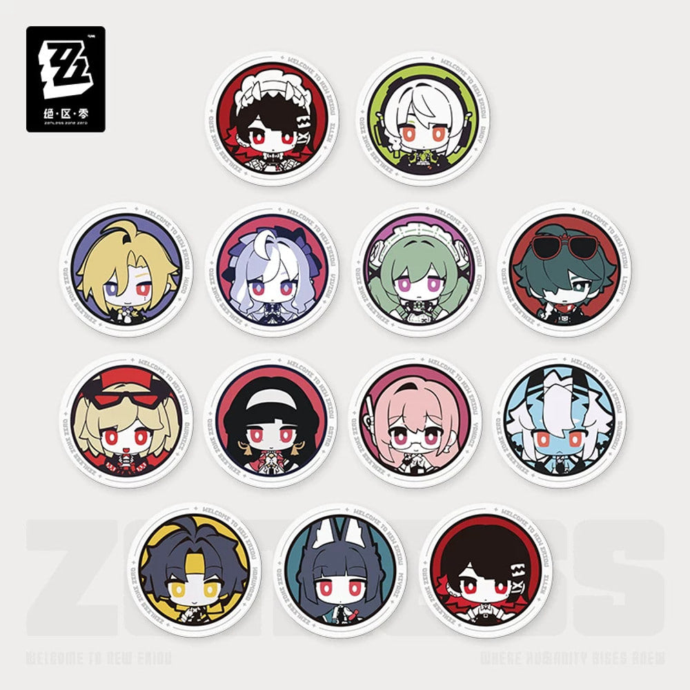 Zenless Zone Zero — Embossed Paper Badge Full Box of 12 — Little Agent Series