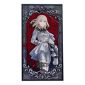 Doloris acrylic shikishi: blonde Doloris in a white military-style costume, in a gothic frame on glittering red