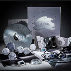 Gift box set with the marbled polar grey LP, embossed silver box, five badges, record mat, weight, films and booklet