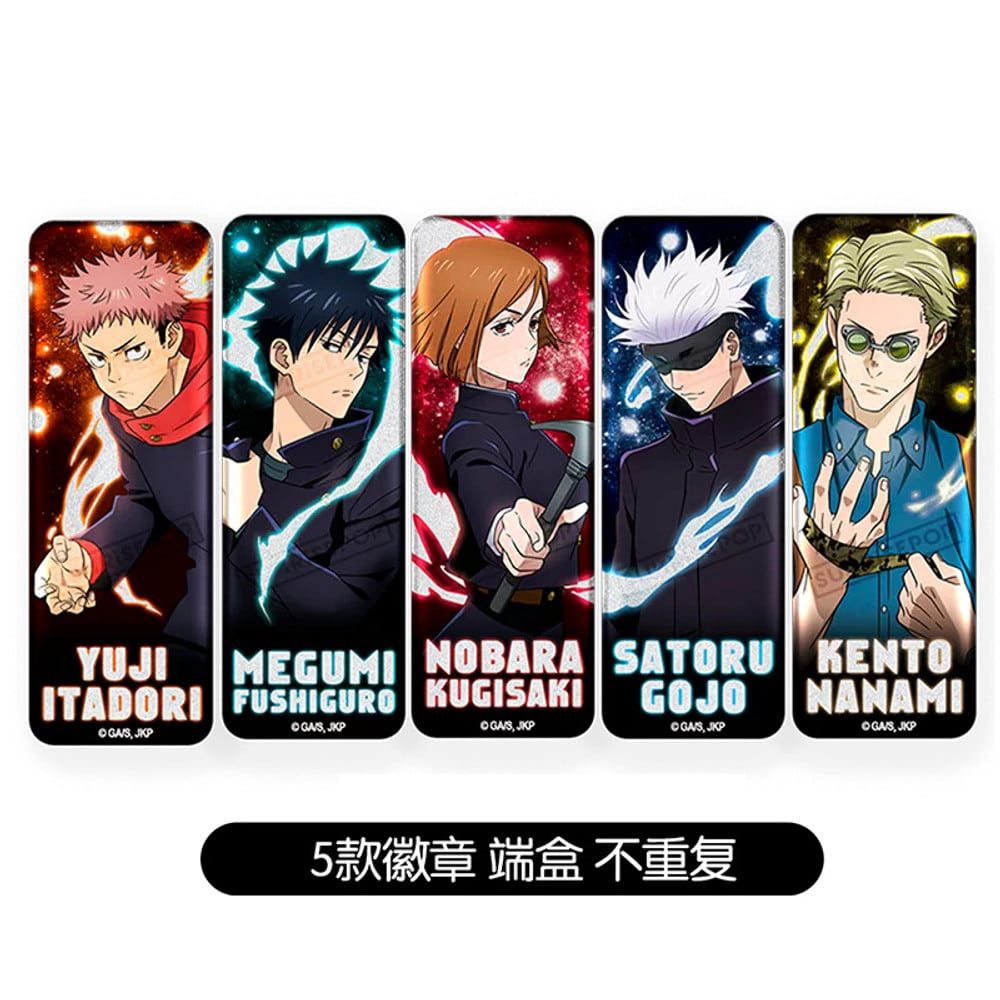 Jujutsu Kaisen Long Glitter Badges — All 5 — view 1