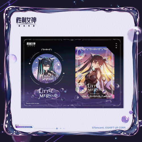 NIKKE: Goddess of Victory — Little Mermaid Can Badge & Pearl Clear Card Set