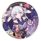 Yachiyo Runami with white and pink twin tails and a purple outfit, making peace signs