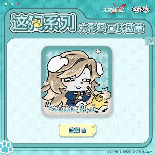 Path to Nowhere — Vautour Bleu Square Soft Can Badge — ZOGGY Collab