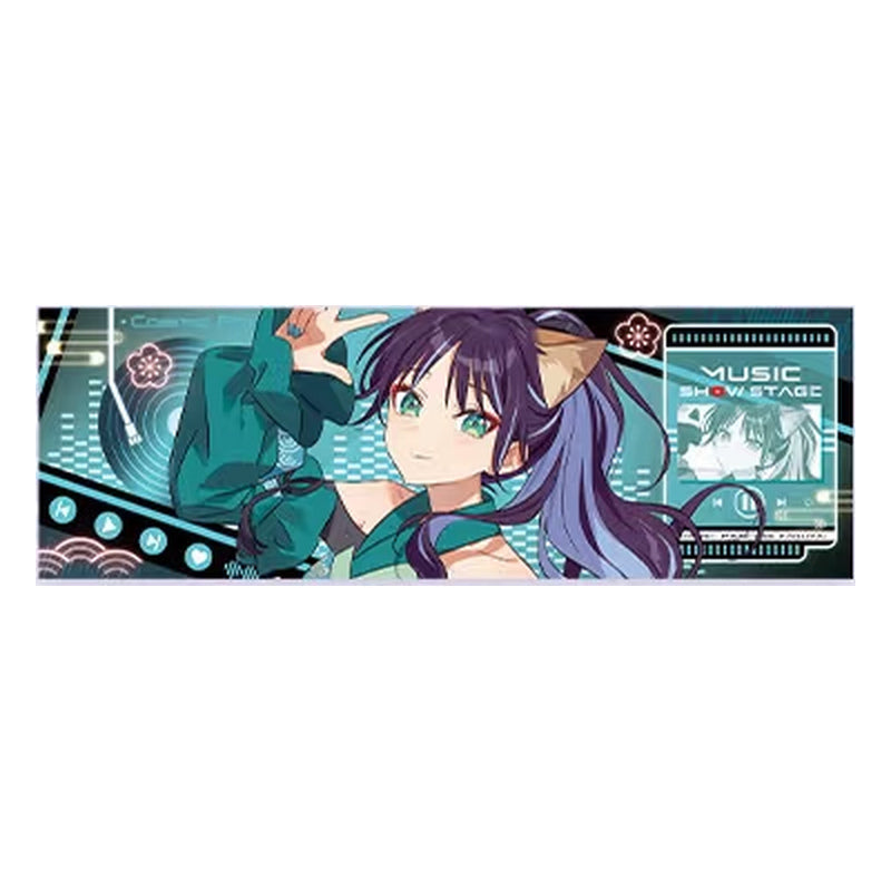 Horizontal Iroha Sakayori ticket with a MUSIC SHOW STAGE music-player frame