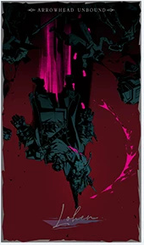 Postcard B glowing pink in the dark
