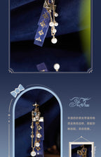 Genshin Impact: Furina Impression Theme Ribbon Bead Ear Clips