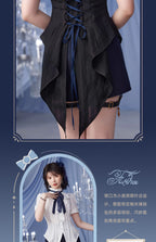 Genshin Impact: Furina Impression Theme Waistline Shirt - Black