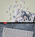 Girls Band Cry: Togenashi Togeari PBT Keycap Set - White Ver. (140 Keys)