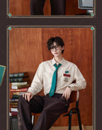 Honkai: Star Rail: Aventurine Impression Theme Stripe Shirt - Ivory