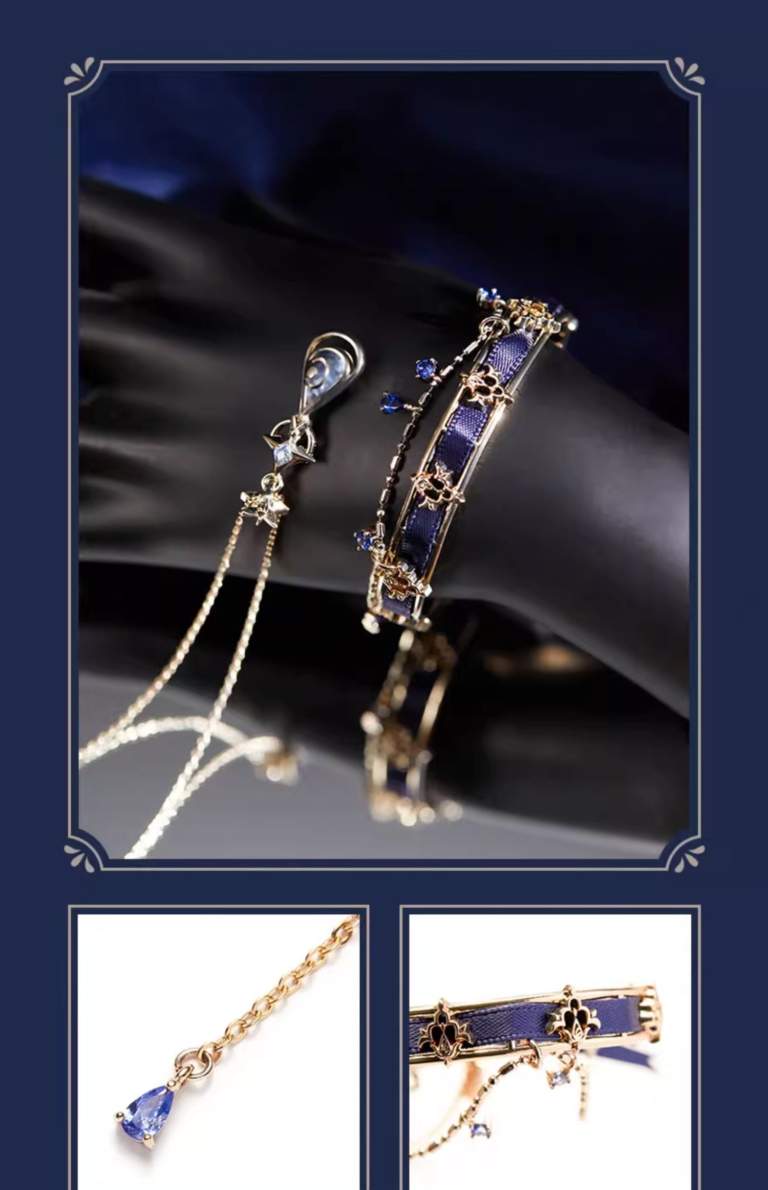 Genshin Impact: Furina Impression Theme Satin Ribbon Bracelet