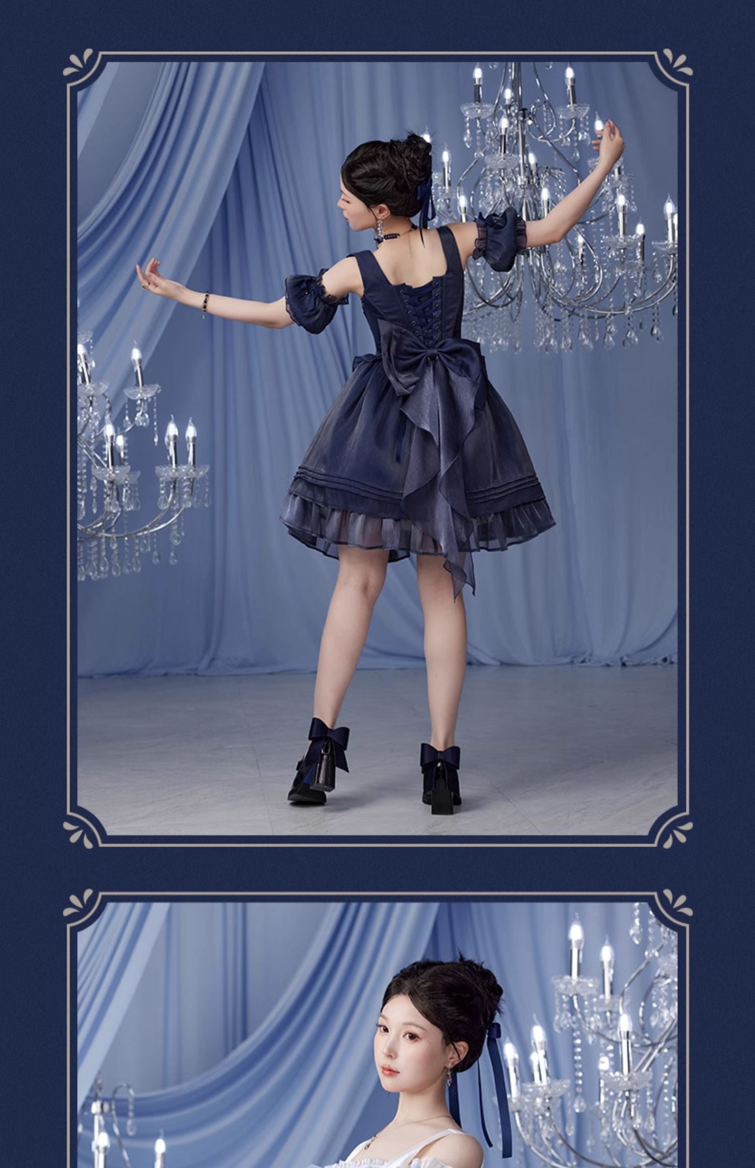 Genshin Impact: Furina Impression Theme Corset Bustier Dress - White