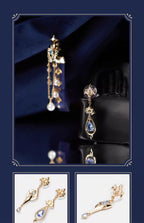 Genshin Impact: Furina Impression Theme Ribbon Bead Ear Clips