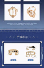 Genshin Impact: Furina Impression Theme Layered Ring Set - Crown Style