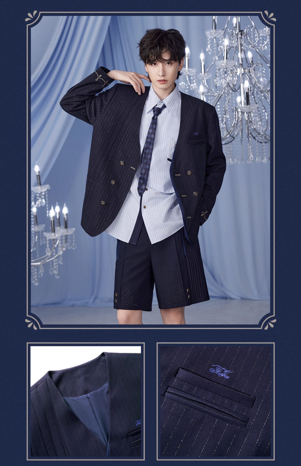 Genshin Impact: Furina Impression Theme Collarless Casual Jacket