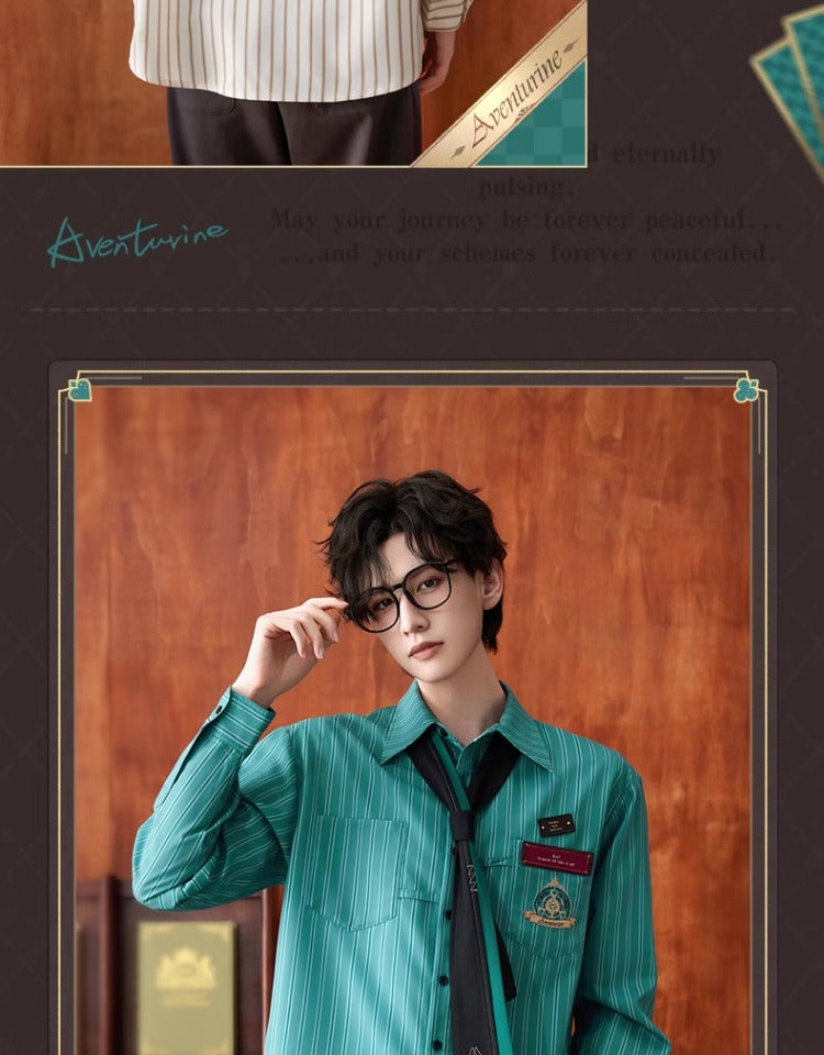 Honkai: Star Rail: Aventurine Impression Theme Stripe Shirt - Ivory