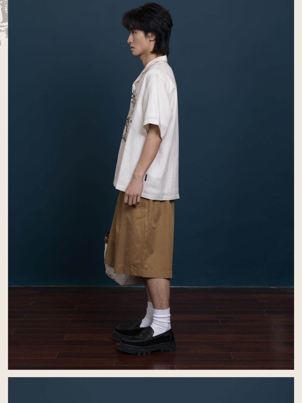 Reverse: 1999 x GEEKCOOK - "Rain and Thread" Tencel Linen Short Sleeve Shirt