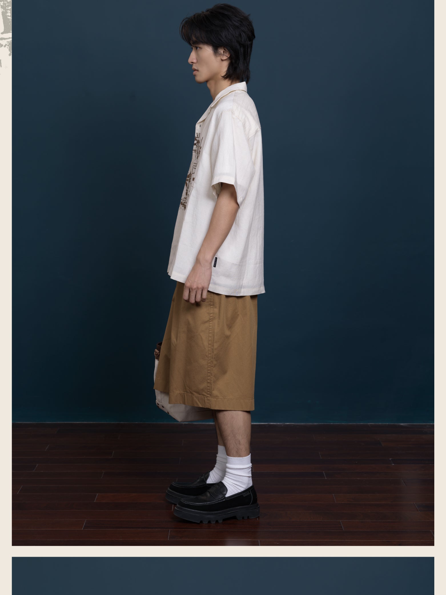 Reverse: 1999 x GEEKCOOK - "Rain and Thread" Tencel Linen Short Sleeve Shirt