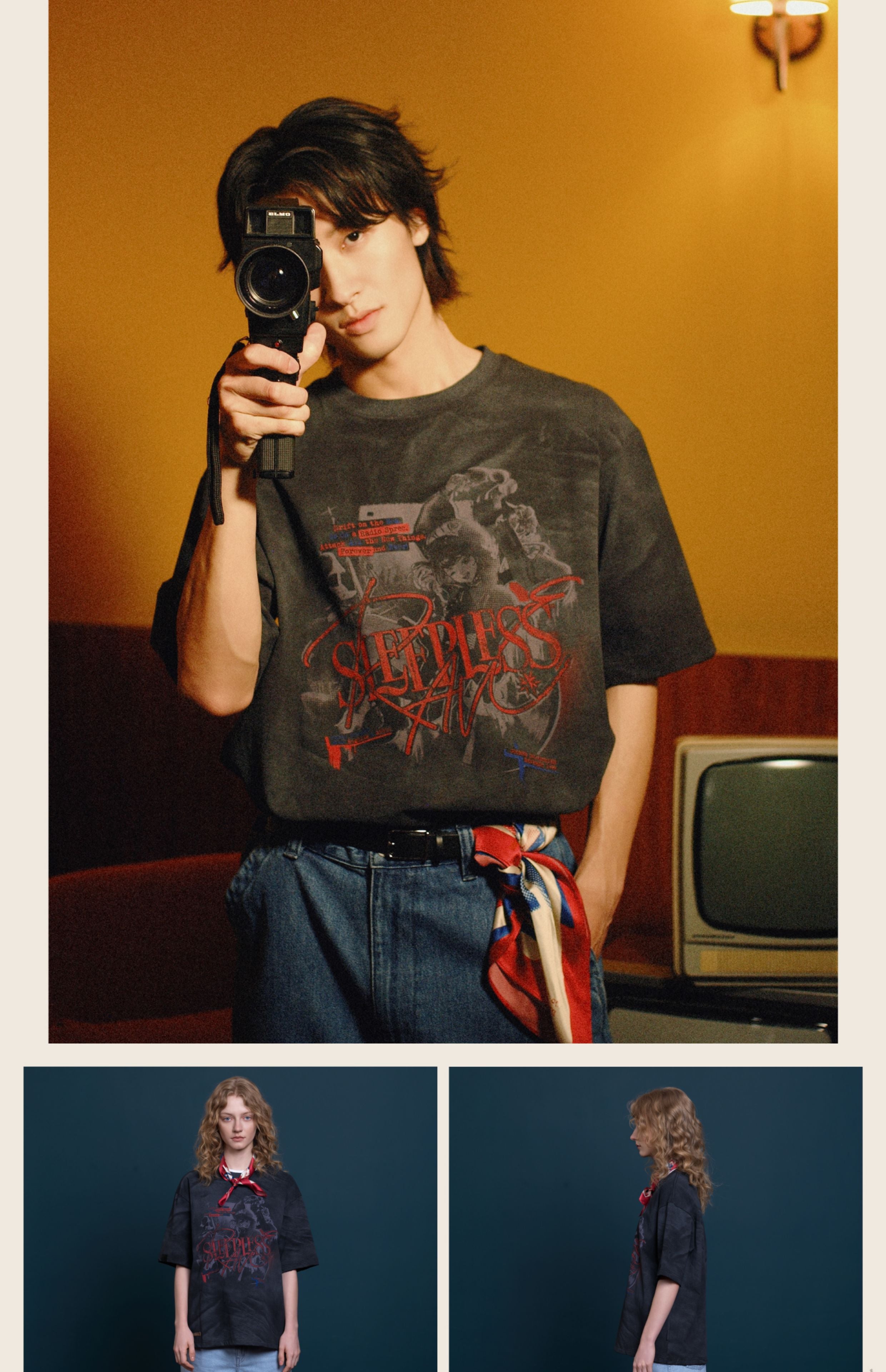 Reverse: 1999: Regulus & Apple Vintage Print T-shirt - GEEKCOOK Collab