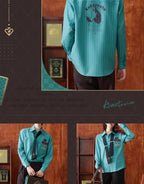 Honkai: Star Rail: Aventurine Impression Theme Striped Shirt - Green