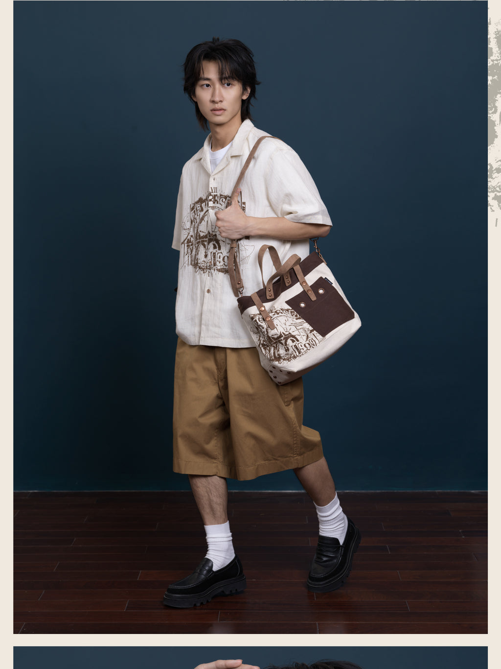 Reverse: 1999 x GEEKCOOK - "Rain and Thread" Tencel Linen Short Sleeve Shirt