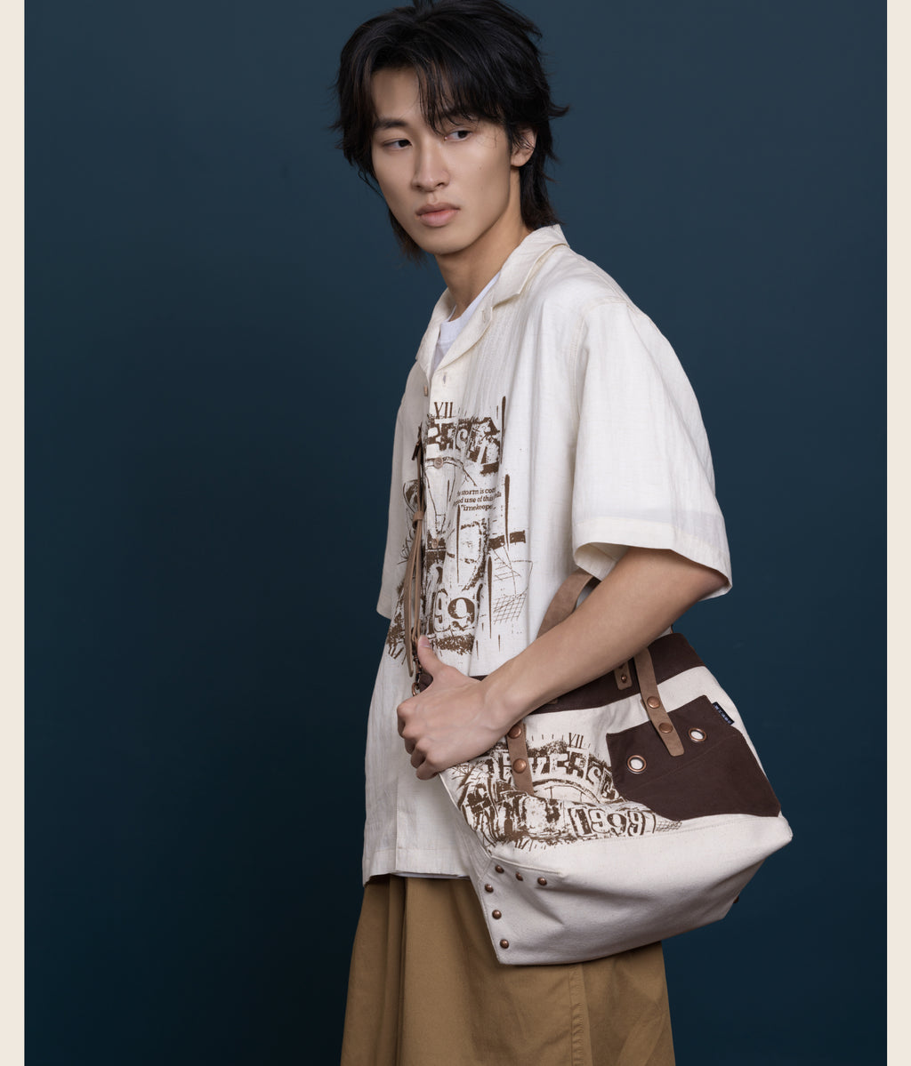 Reverse: 1999 x GEEKCOOK - "Rain and Thread" Tencel Linen Short Sleeve Shirt