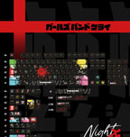 Girls Band Cry: Togenashi Togeari Theme PBT Keycap Set - Black Edition