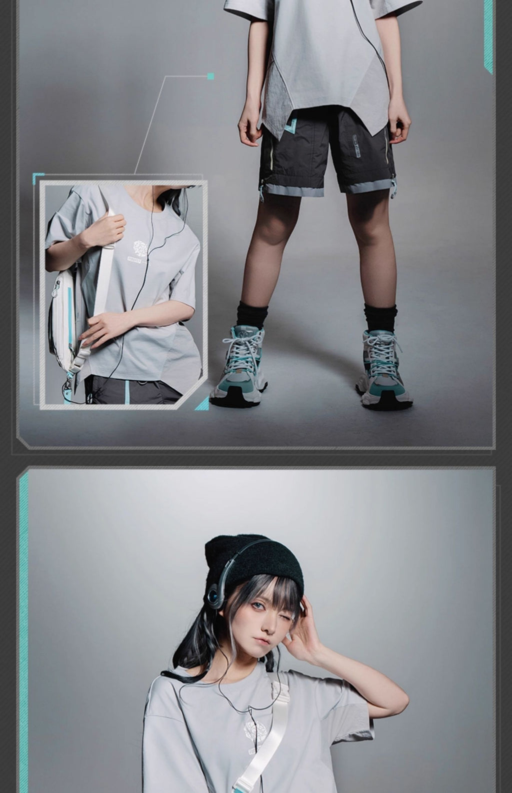 Honkai: Star Rail: Firefly Impression Theme T-Shirt - Grey