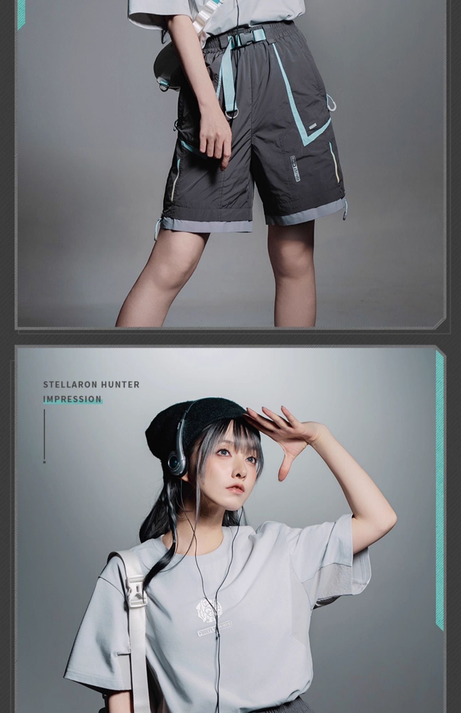Honkai: Star Rail: Firefly Impression Theme T-Shirt - Grey