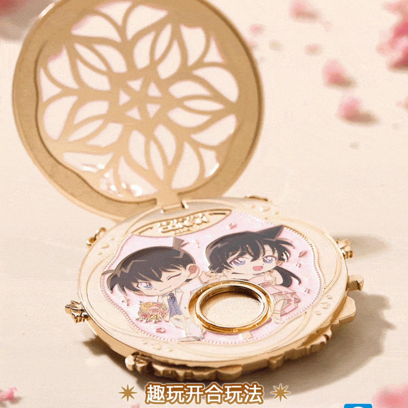 Detective Conan: Shinichi & Ran Medal Brooch - Century's Confession Ver
