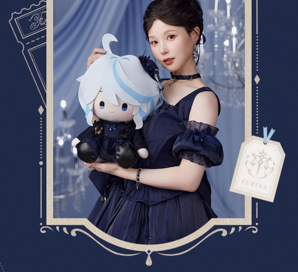 Genshin Impact: Furina Impression Theme Sitting Plush Doll - 35cm