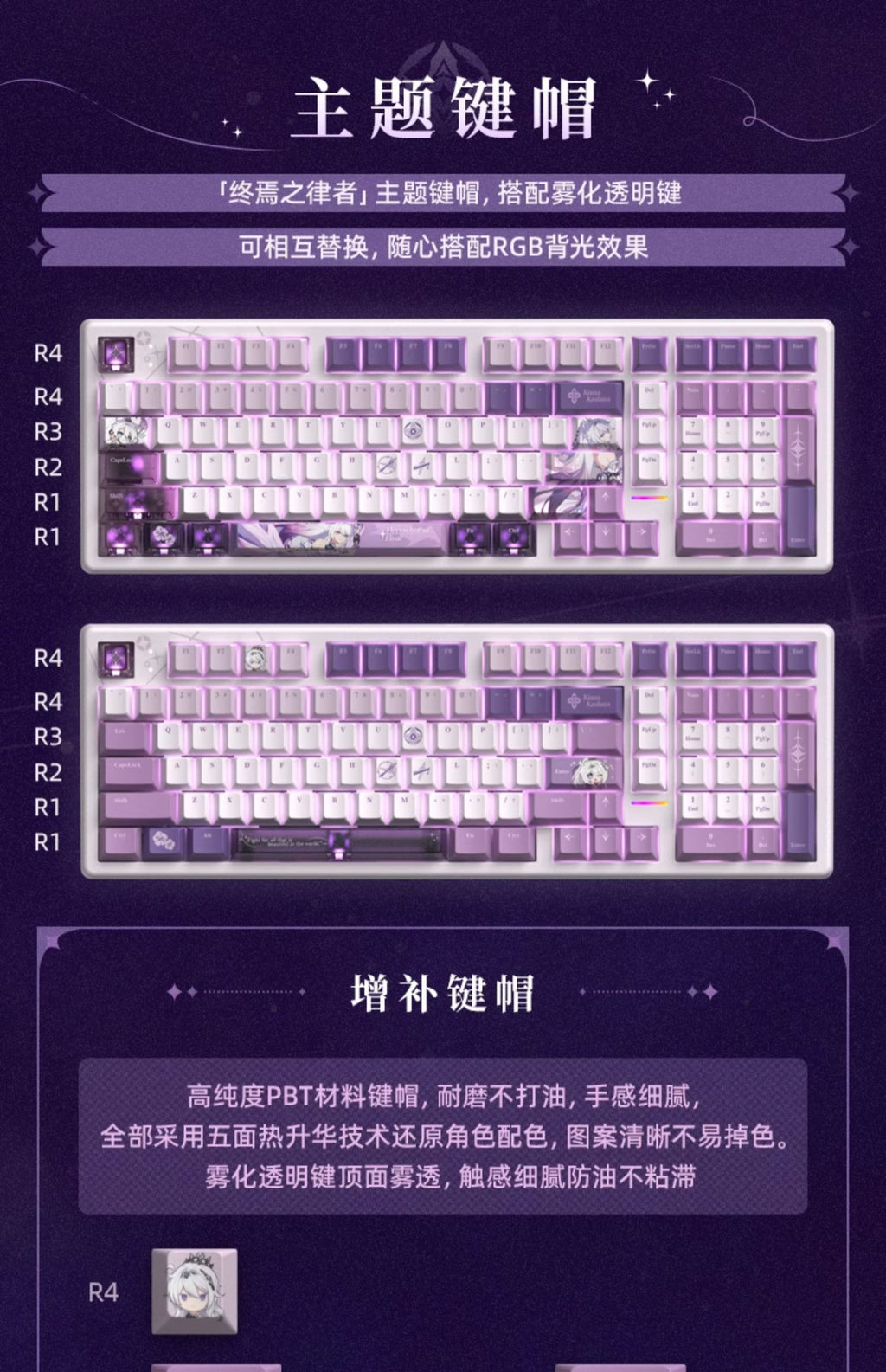 Honkai Impact 3rd: Kiana Herrscher of the End Bluetooth Mechanical Keyboard