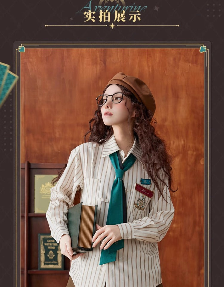 Honkai: Star Rail: Aventurine Impression Theme Stripe Shirt - Ivory