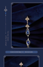 Genshin Impact: Furina Impression Theme Unbalanced Earrings - 925 Silver