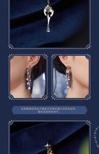 Genshin Impact: Furina Impression Theme Unbalanced Earrings - 925 Silver