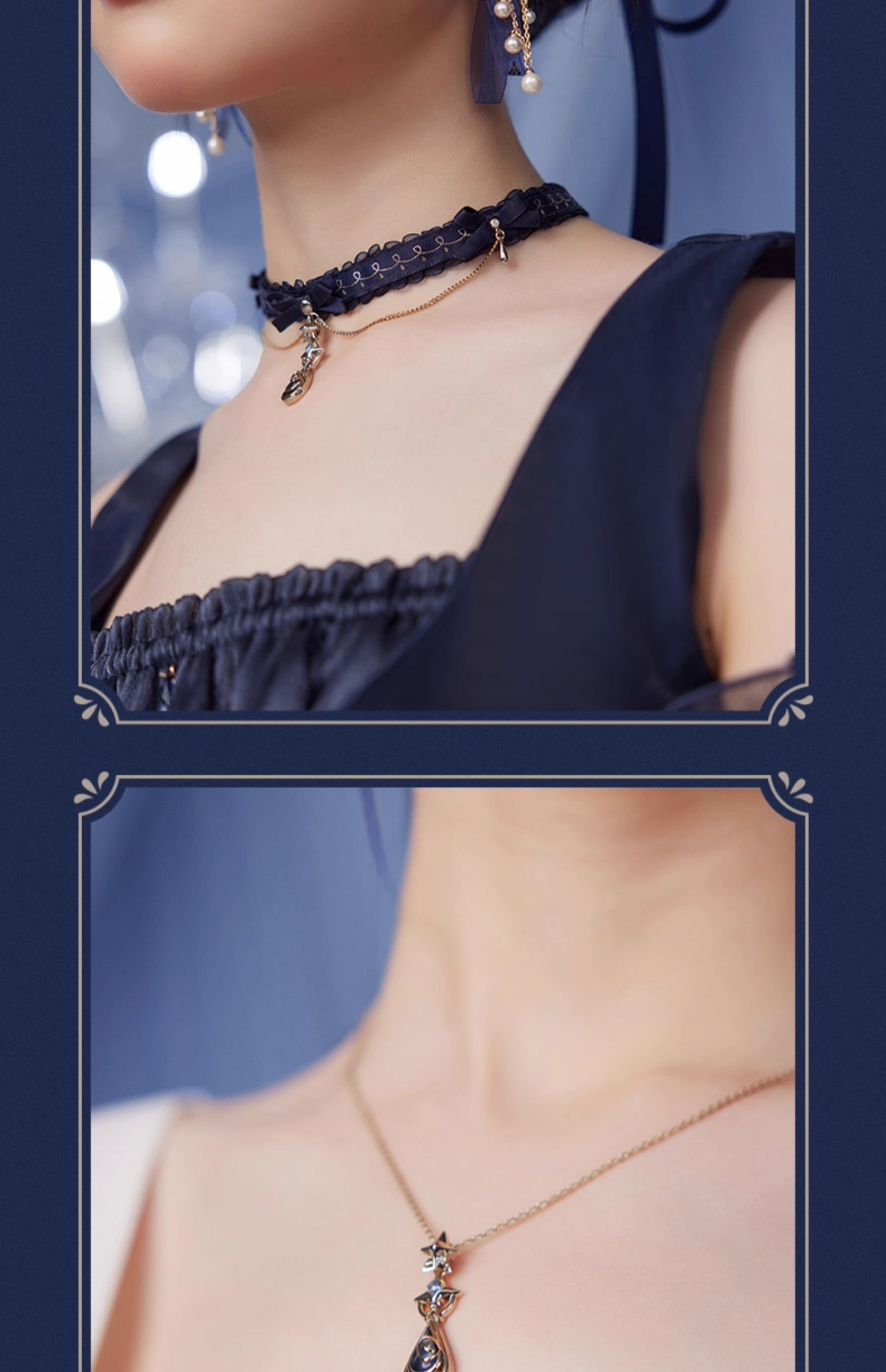 Genshin Impact: Furina Impression Theme Satin Ribbon Bracelet