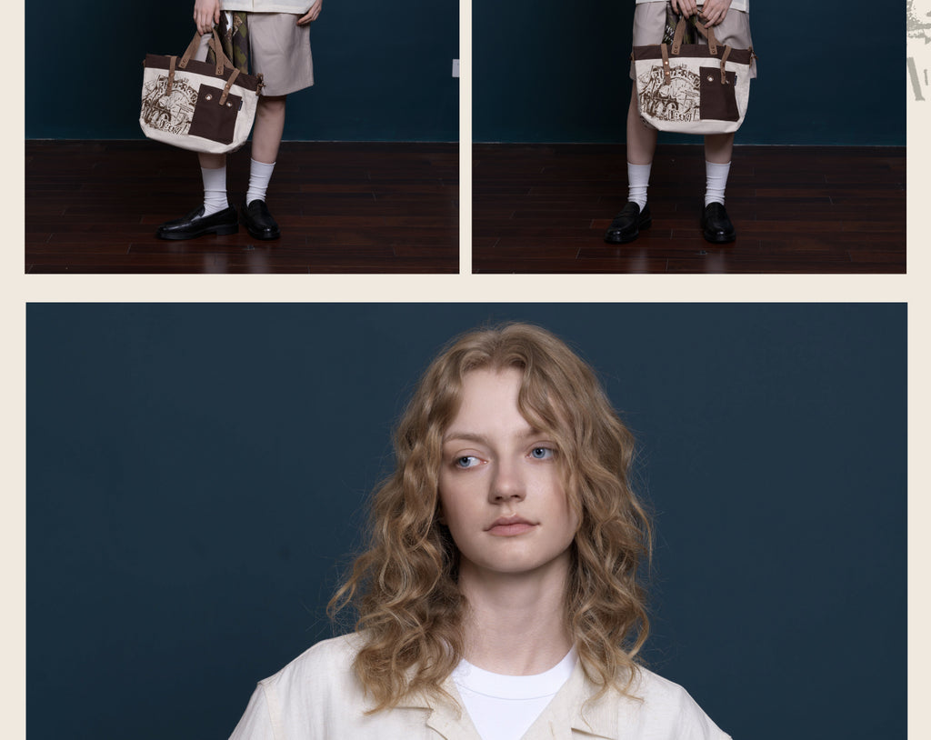 Reverse: 1999 x GEEKCOOK - "Rain and Thread" Tencel Linen Short Sleeve Shirt